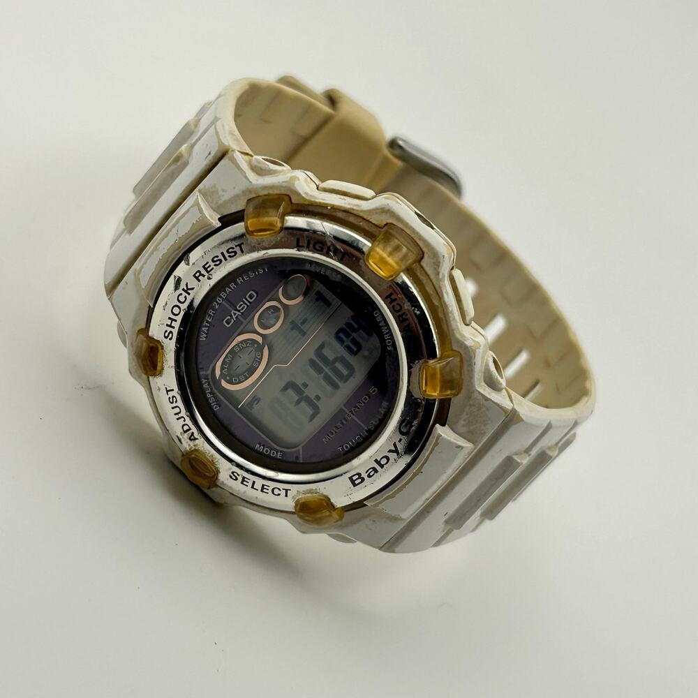 Casio Baby-G Tough Solar White Digital Watch Working New Battery - Picture 4 of 8